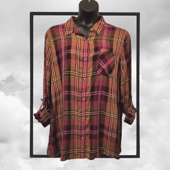 Cato Tops - C Est. 1946  Plaid Shirt